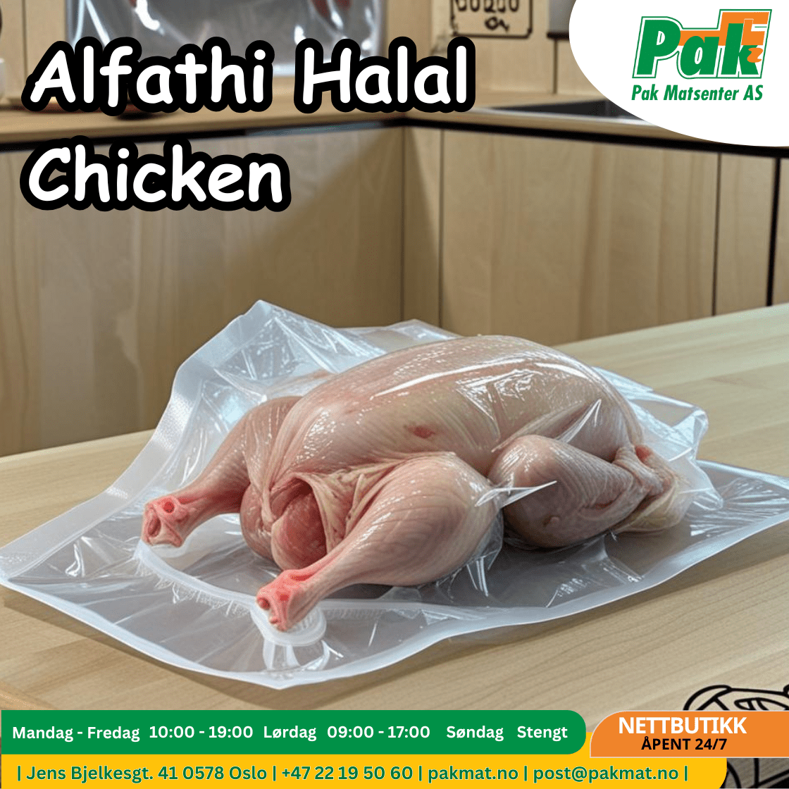 AlFathi Hel Kylling i pose 85kr pr kg - Pakmat