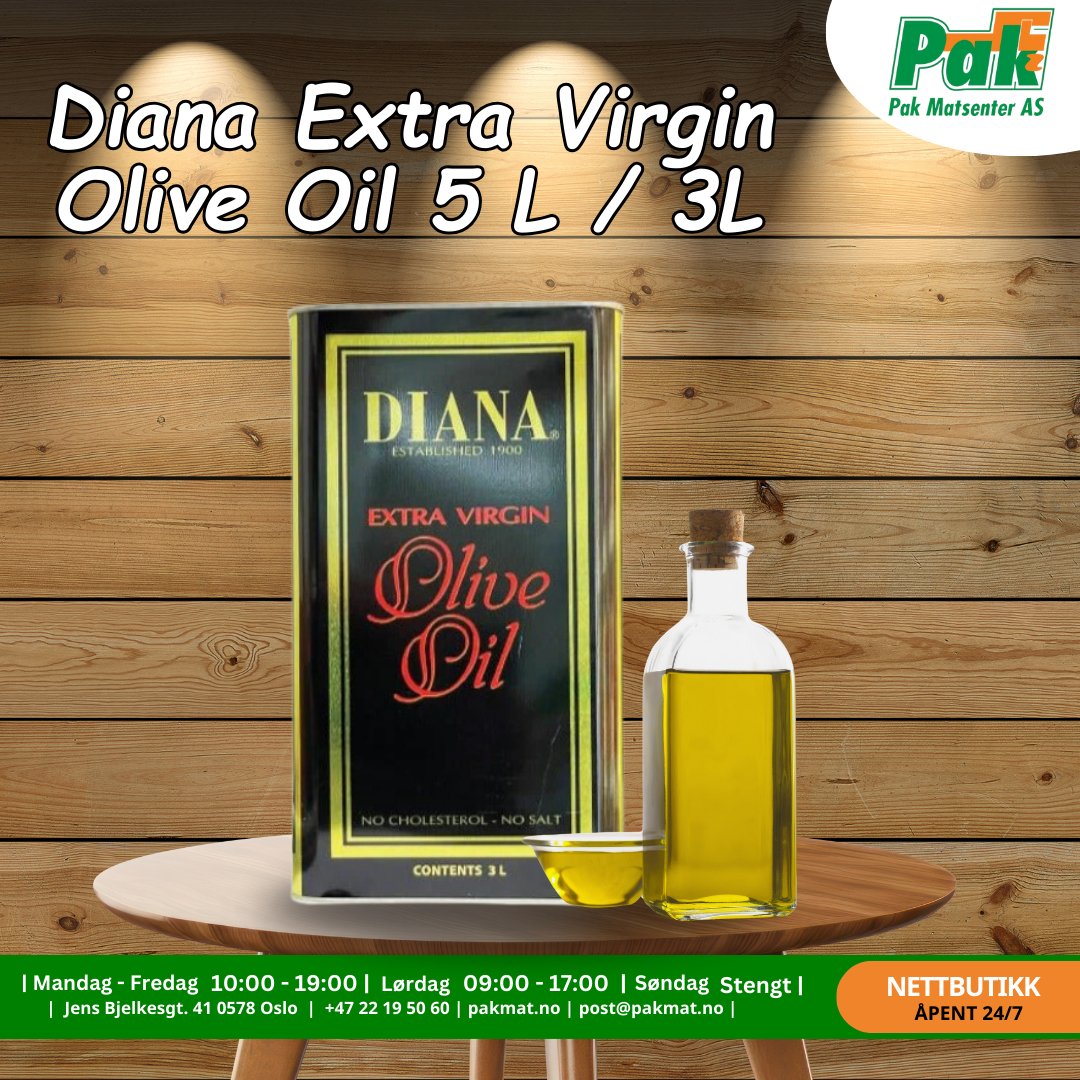 Diana Extra Virgin Olive Oil 5 L / 3L - Pakmat