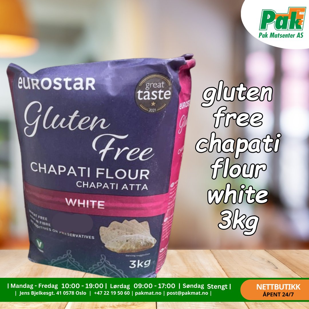 Euro Star Gluten Free Chapati Flour White 3kg - Pakmat