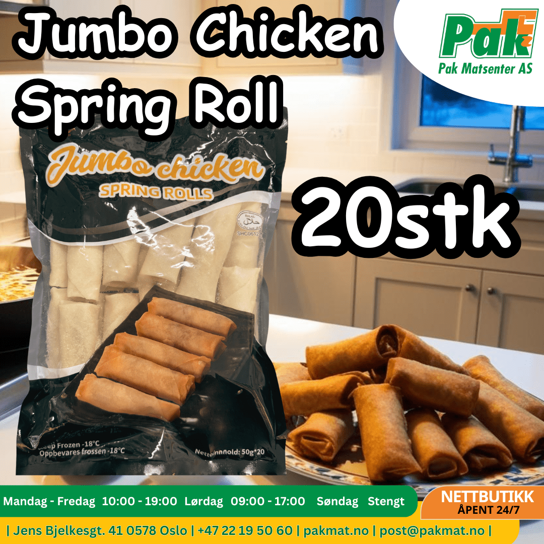Jumbo Chicken Spring Rolls 20stk - Pakmat