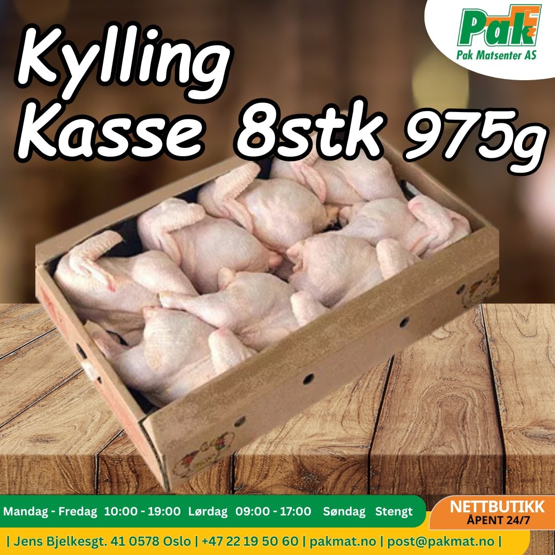 Kylling Kasse 8stk x 975g - Pakmat
