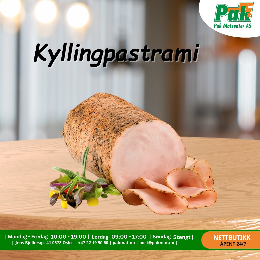Kyllingpastrami 200g - Pakmat