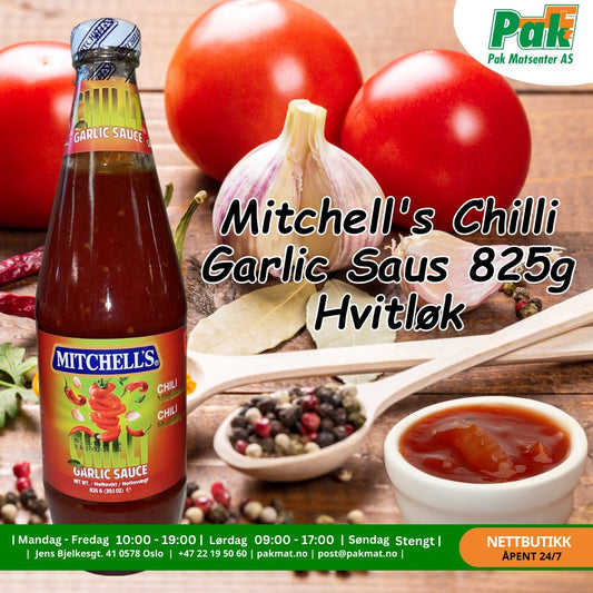 Mitchell's Chilli Garlic Saus 825g Hvitløk - Pakmat