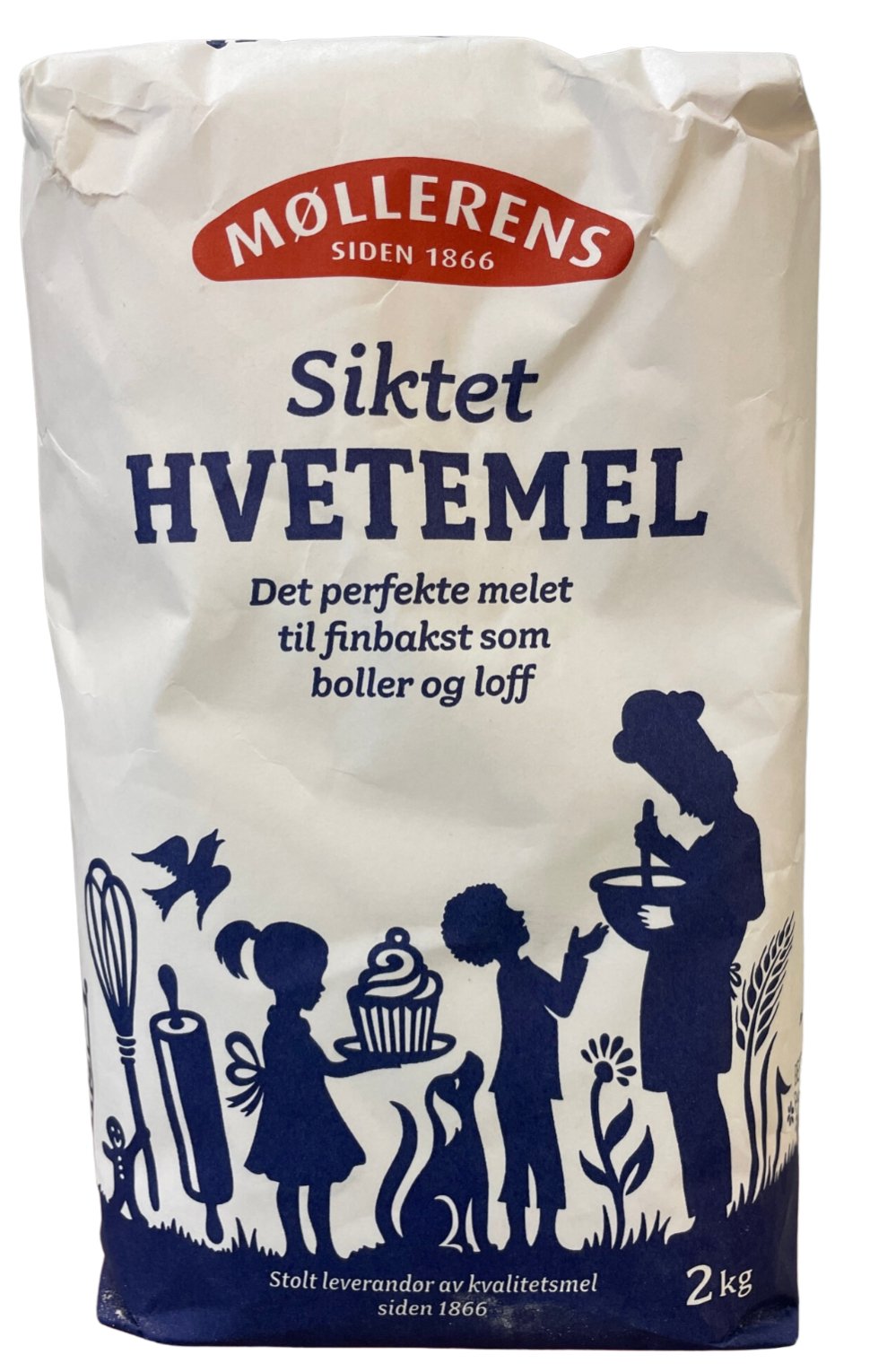 Møllerens Siket Hvetemel 2Kg - Pakmat