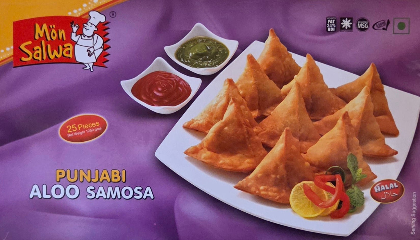 Mon Salwa Punjabi Aloo Samosa 25pc - Pakmat