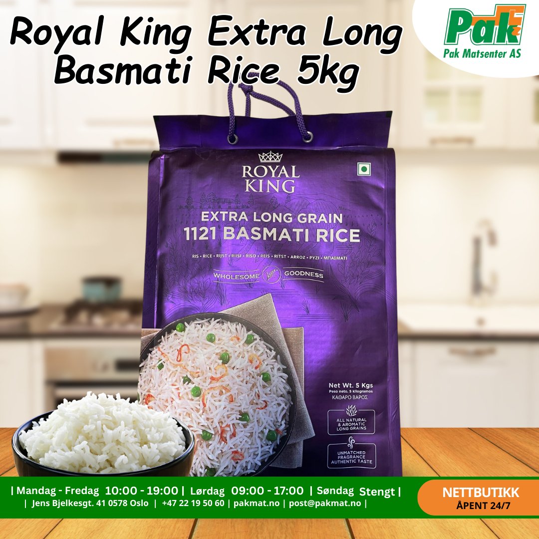 Royal King Extra Long Basmati Rice 5kg - Pakmat