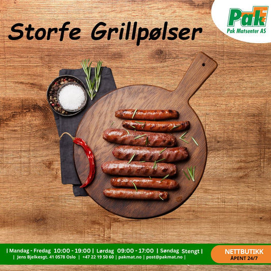 Storfe Grillpølser 500g - Pakmat