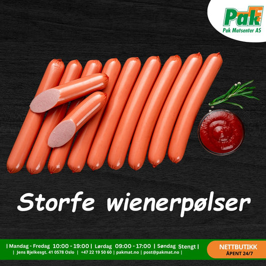 Storfe wienerpølser 530g - Pakmat