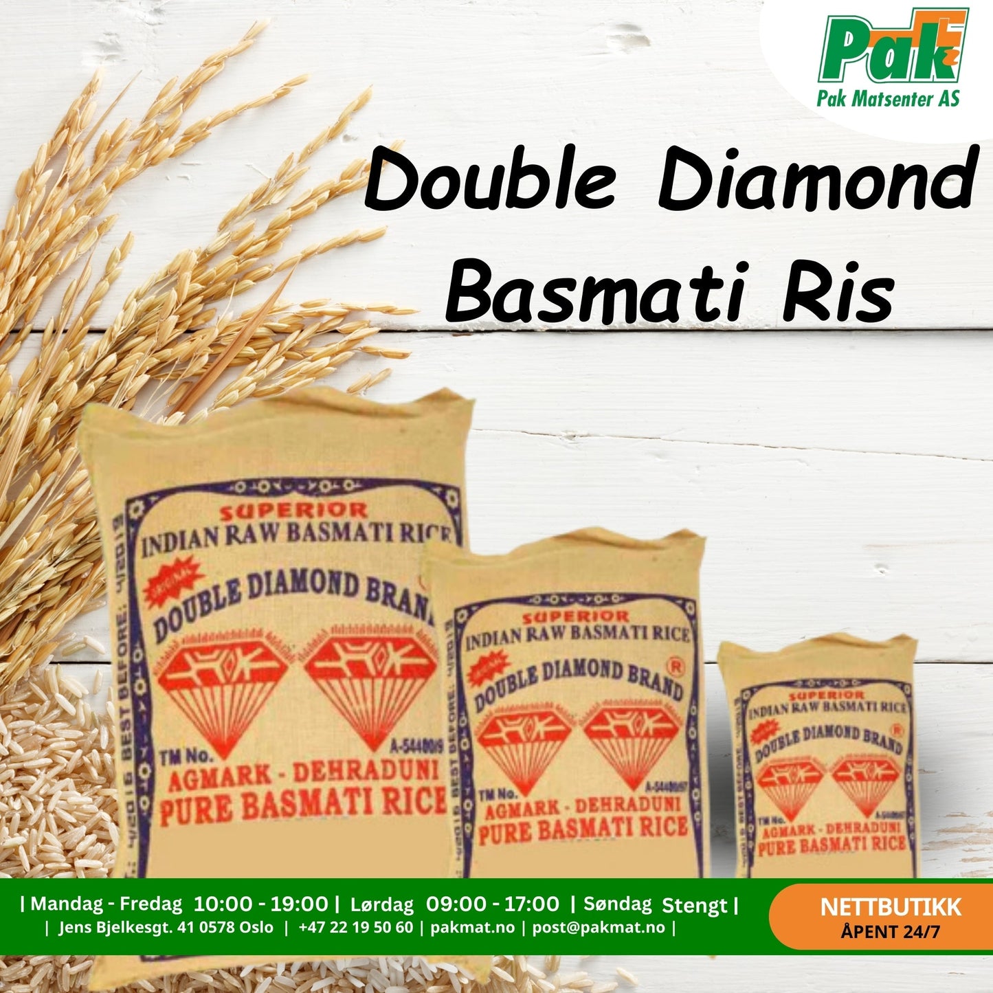 Double Diamond Basmati Ris (Chaawal) - Pakmat