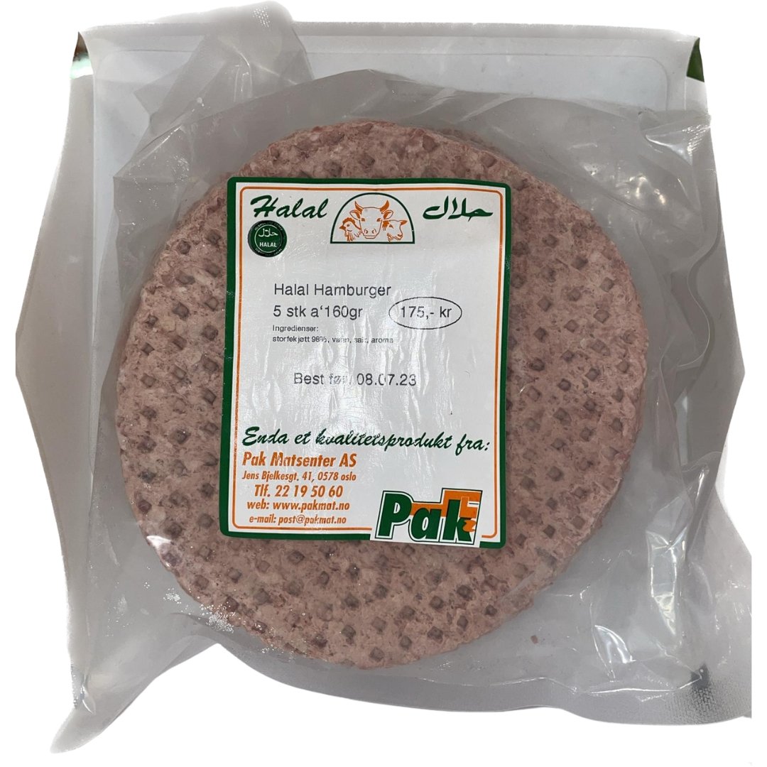 Halal Hamburger 5stk 160gr - Pakmat