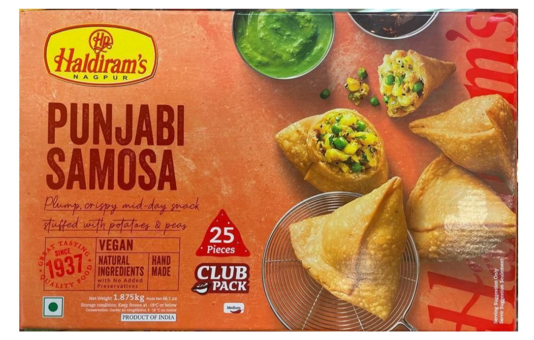 Haldiram Samosa Club Pack 25 pieces - Pakmat