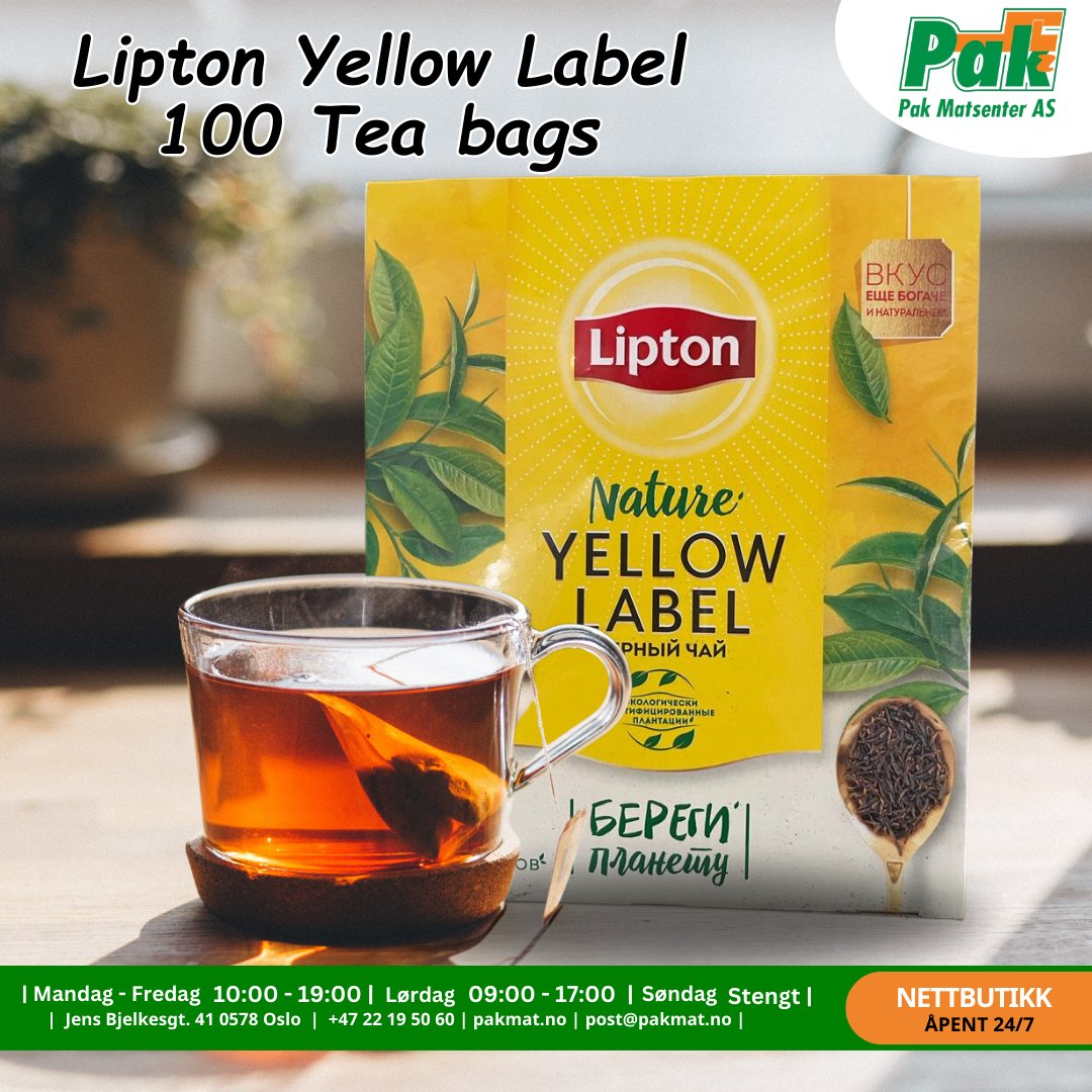 Lipton Yellow Label 100 Tea bags – Pakmat