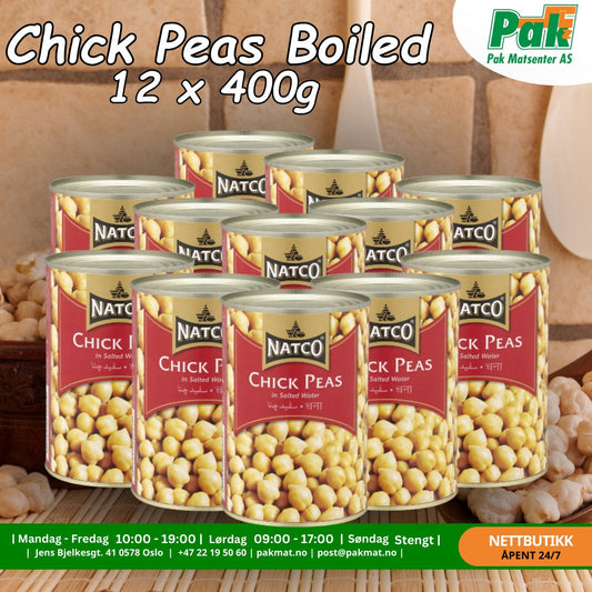 Natco Chick Peas Boiled 12 x 400g - Pakmat