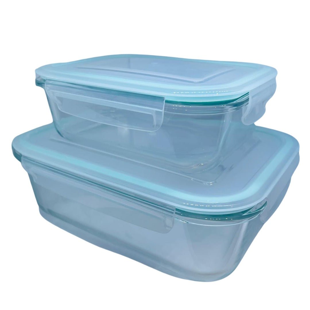 Pak Premium Glass Food Storage Container Set - 630ml & 1500ml - Pakmat