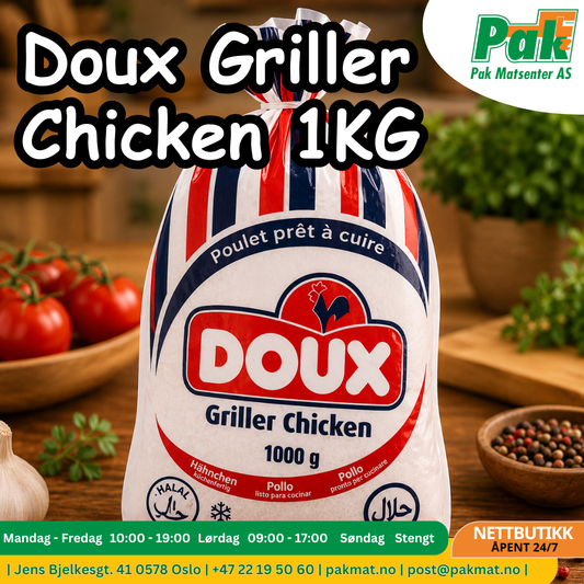 DOUX Griller Chicken Hel Frossen Kylling 1000g (Halal)