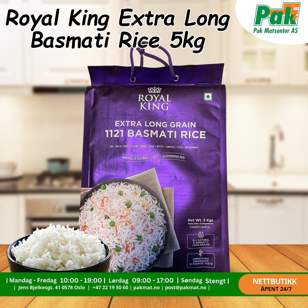 Royal King Extra Long Basmati Rice 5kg – Pakmat