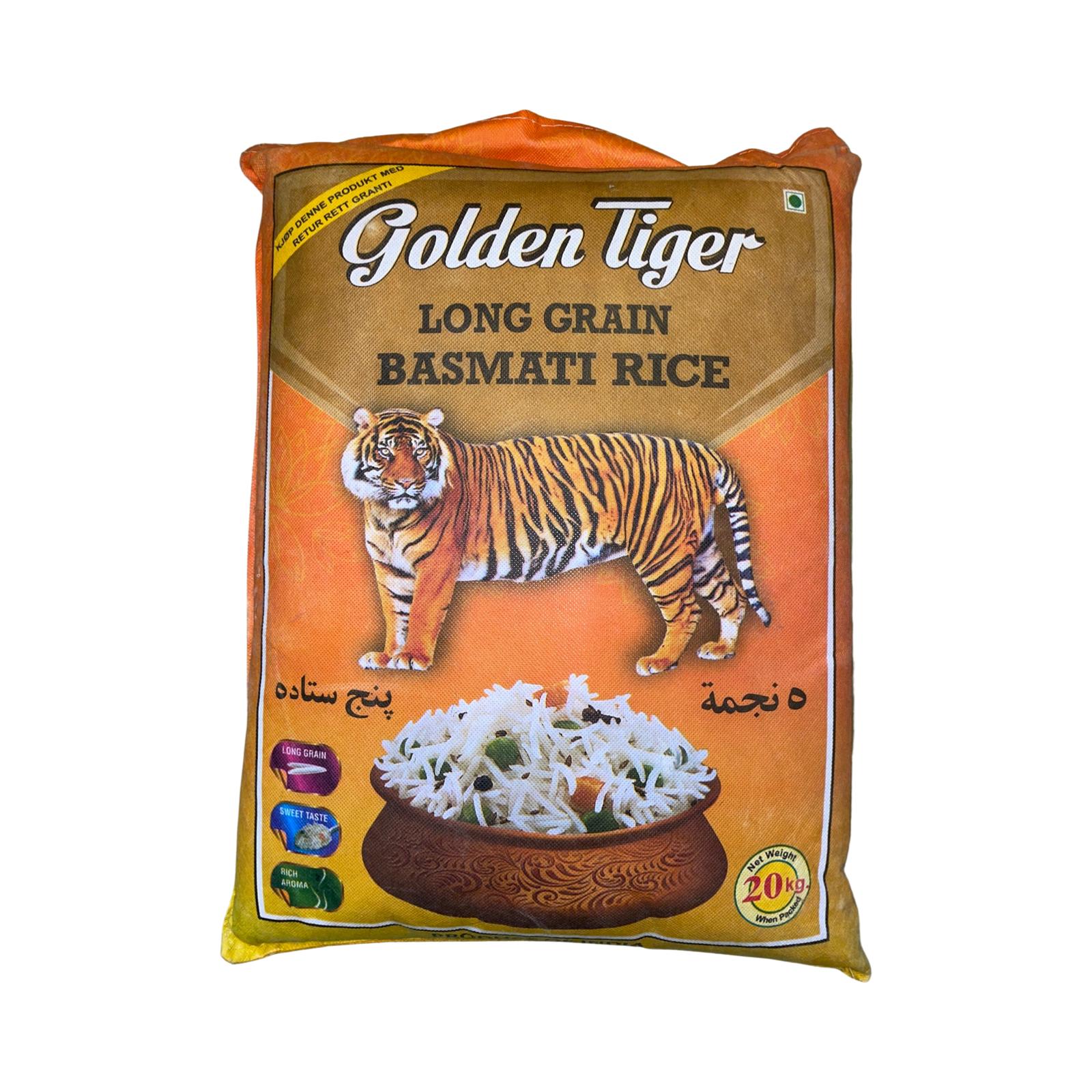 GOLDEN TIGER Ekstra Lang Basmati Ris 5kg / 20Kg - Pakmat